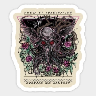 Embrace Madness - Lovecraftian Water Color Illustration Sticker